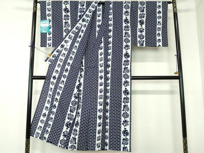 平和屋着物∴夏物　男性　浴衣　注染　纏間道　綿　逸品　DABI8830cd
