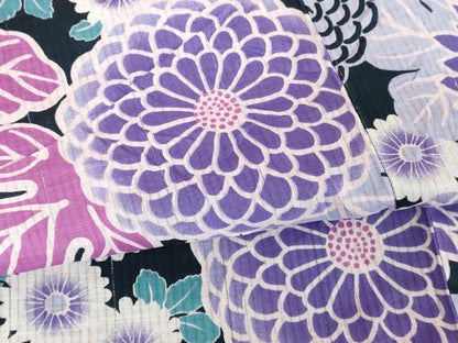 平和屋着物∴夏物　浴衣　菊尽くし　綿　逸品　DABI8832cd