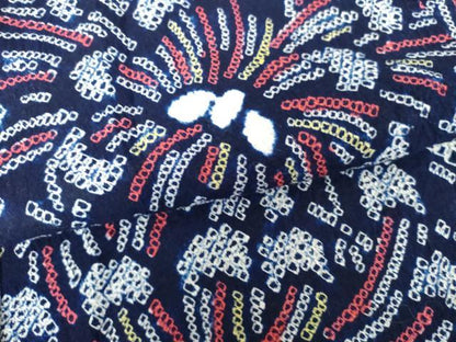 平和屋着物∴夏物　浴衣　有松鳴海絞り　乱菊　綿　逸品　DABI8838cd