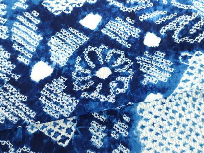 平和屋着物∴夏物　浴衣　有松鳴海絞り　草花文　綿　逸品　未使用　DABI8842cd