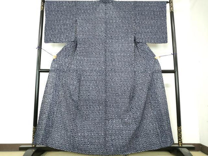 平和屋着物∴夏物　浴衣　有松鳴海絞り　毘沙門亀甲　綿　逸品　DABI8852cd