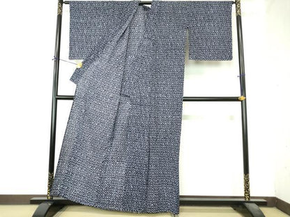平和屋着物∴夏物　浴衣　有松鳴海絞り　毘沙門亀甲　綿　逸品　DABI8852cd