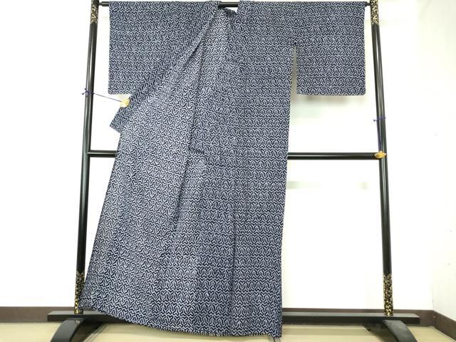 平和屋着物∴夏物　浴衣　有松鳴海絞り　毘沙門亀甲　綿　逸品　DABI8852cd