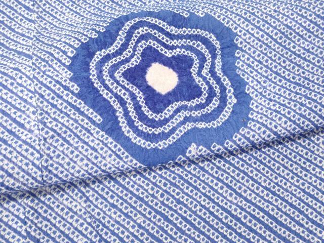 平和屋着物∴夏物　浴衣　有松鳴海絞り　舞花文　綿　逸品　DABI8870cd