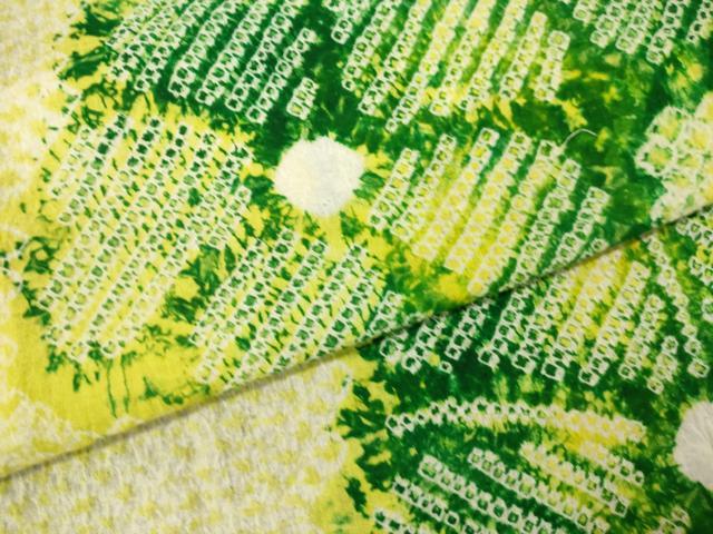 平和屋着物∴夏物　浴衣　有松鳴海絞り　枝花文　綿　逸品　DABI8871cd