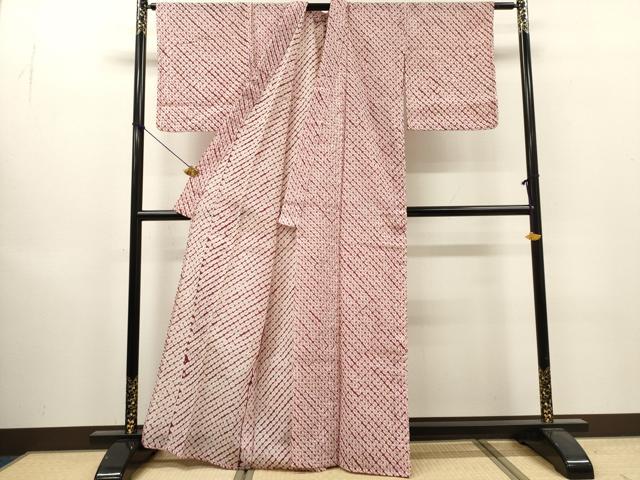 平和屋着物∴夏物　浴衣　有松鳴海絞り　蜘蛛絞り　綿　逸品　DABI8872cd
