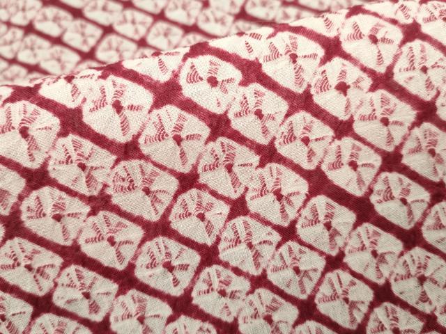 平和屋着物∴夏物　浴衣　有松鳴海絞り　蜘蛛絞り　綿　逸品　DABI8872cd