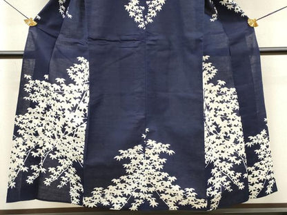 平和屋着物∴夏物　訪問着・浴衣兼用　絵羽浴衣　笹文　綿　逸品　DABI8874cd