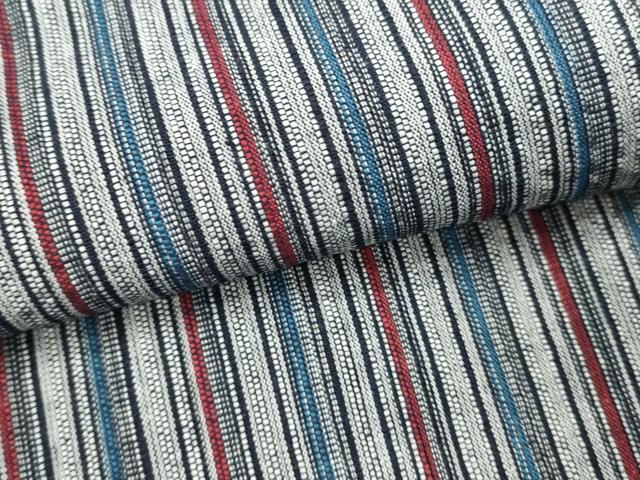 平和屋着物∴夏物　阿波しじら織　浴衣　間道　綿　逸品　DABI8897cd
