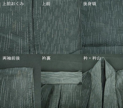 平和屋着物∴夏物　男性　阿波しじら織　浴衣　変わり間道　綿　逸品　DABI8902cd