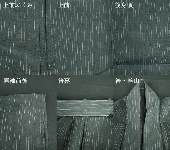 平和屋着物∴夏物　男性　阿波しじら織　浴衣　変わり間道　綿　逸品　DABI8902cd