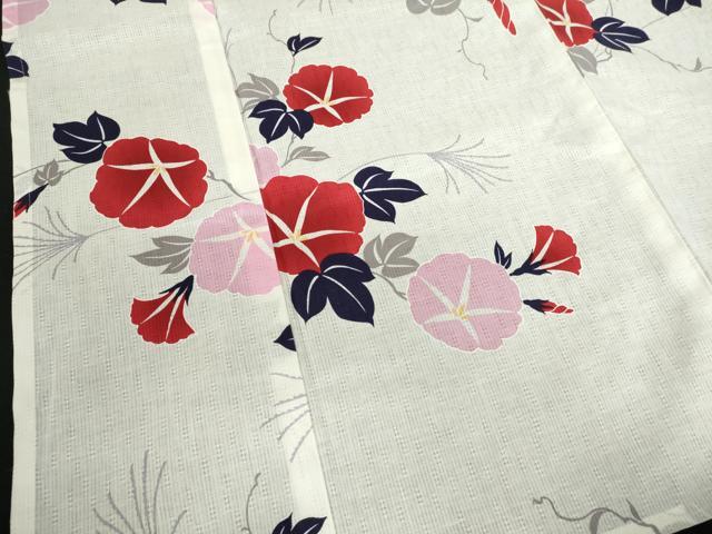 平和屋着物∴夏物　浴衣　朝顔　綿　逸品　DABI8905cd