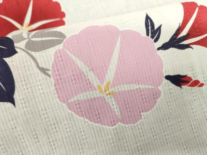 平和屋着物∴夏物　浴衣　朝顔　綿　逸品　DABI8905cd