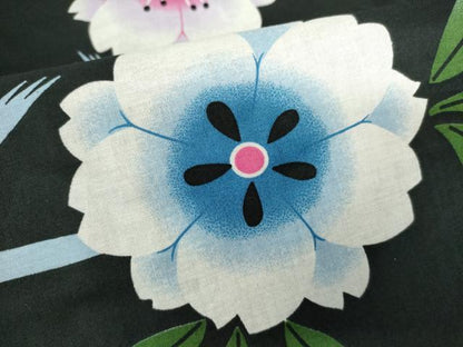 平和屋着物∴夏物　浴衣　舞花文　綿　逸品　DABI8908cd