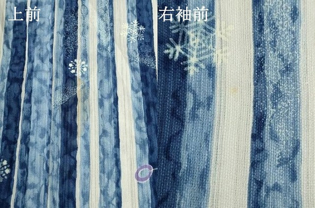 平和屋着物∴夏物　浴衣　注染　ペンギン　間道　綿　逸品　DABI8939cd