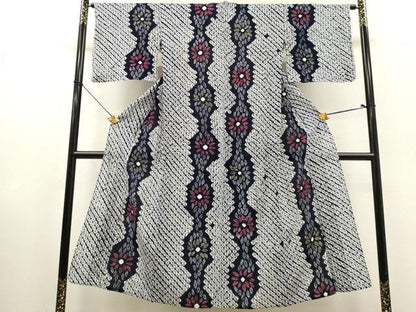 平和屋着物∴夏物　浴衣　有松鳴海絞り　花間道　綿　逸品　DABI8952cd