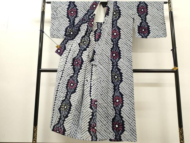 平和屋着物∴夏物　浴衣　有松鳴海絞り　花間道　綿　逸品　DABI8952cd