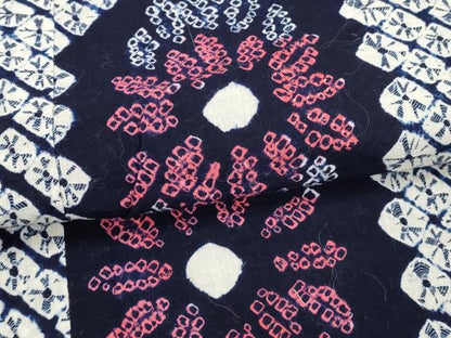 平和屋着物∴夏物　浴衣　有松鳴海絞り　花間道　綿　逸品　DABI8952cd