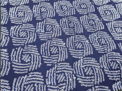 平和屋着物∴夏物　浴衣　有松鳴海絞り　抽象文様　綿　逸品　DABI8956cd