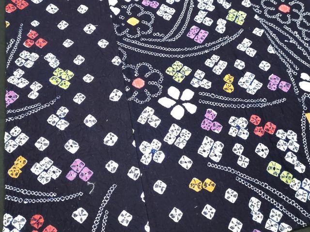 平和屋着物∴夏物　浴衣　有松鳴海絞り　小花文　綿　逸品　未使用　DABI8962cd