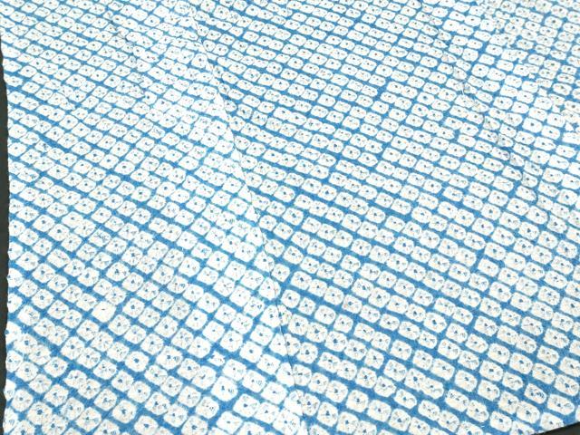 平和屋着物∴夏物　浴衣　有松鳴海絞り　蜘蛛絞り　綿　逸品　DABI8963cd
