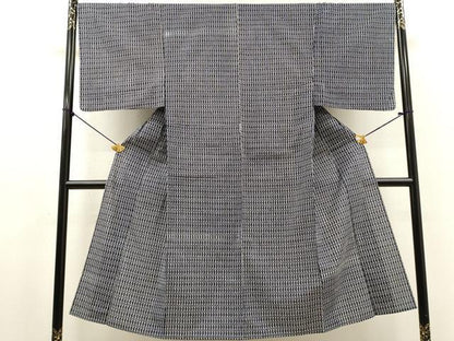 平和屋着物∴夏物　男性　浴衣　注染　手縫い　抽象文様　綿　逸品　DABI8967cd