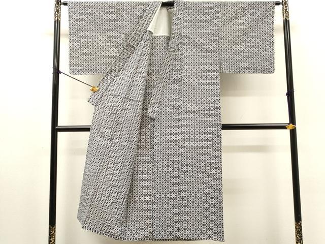 平和屋着物∴夏物　男性　浴衣　注染　手縫い　抽象文様　綿　逸品　DABI8975cd