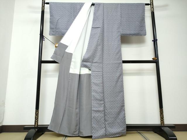 平和屋着物●上質な小紋　草花文　正絹　逸品　未使用　DABI9002ud
