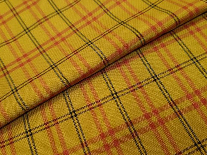 平和屋着物●黄八丈　紬　綾織　格子　正絹　逸品　DABI9008ud