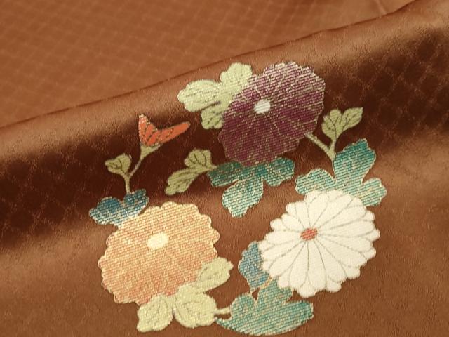 平和屋着物●訪問着　草花丸文　暈し染め　金彩　正絹　逸品　DABI9014ud