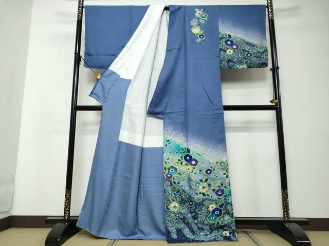 平和屋着物●訪問着　作家物　辻が花　暈し染め　正絹　逸品　DABI9019ud