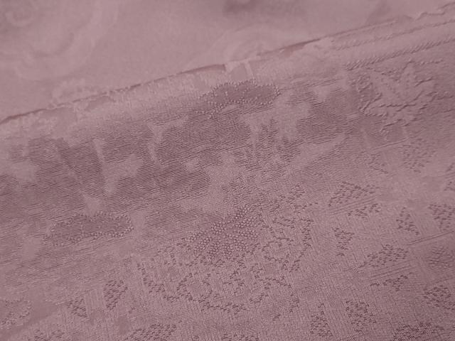 平和屋着物●上質な色無地　吉祥草花地紋　半色　正絹　逸品　未使用　DABI9020ud