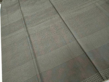 平和屋着物●上質な小紋　横段霞文　正絹　逸品　DABI9023ud