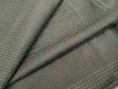 平和屋着物●上質な小紋　横段霞文　正絹　逸品　DABI9023ud