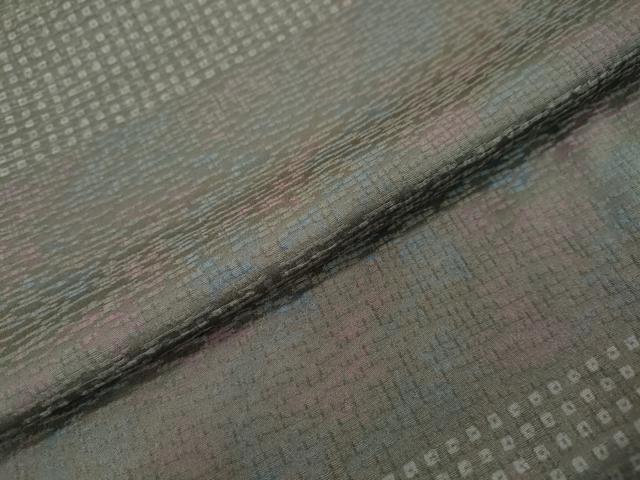 平和屋着物●上質な小紋　横段霞文　正絹　逸品　DABI9023ud