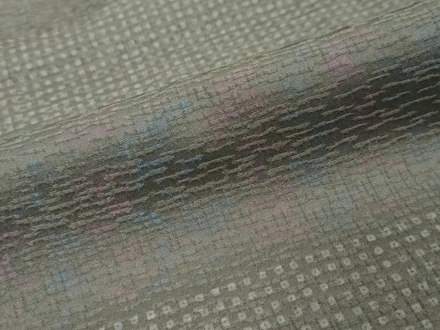 平和屋着物●上質な小紋　横段霞文　正絹　逸品　DABI9023ud
