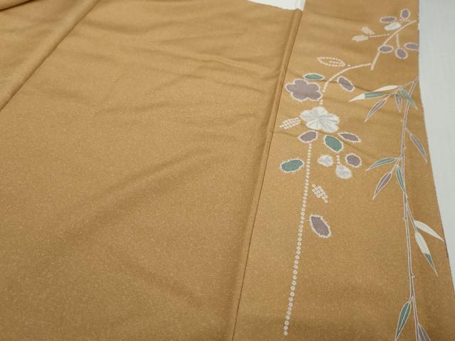 平和屋着物●訪問着　道長草花文　暈し染め　金彩　正絹　逸品　DABI9027ud