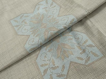 平和屋着物●本場大島紬　白大島　7マルキ　幾何学花文　正絹　逸品　DABI9029ud