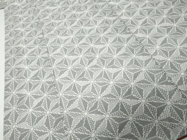 平和屋着物●洗える最高級着物　＜英＞はなぶさ謹製　小紋　アンサンブル　麻の葉文様　洗える着物　DABI9031ud