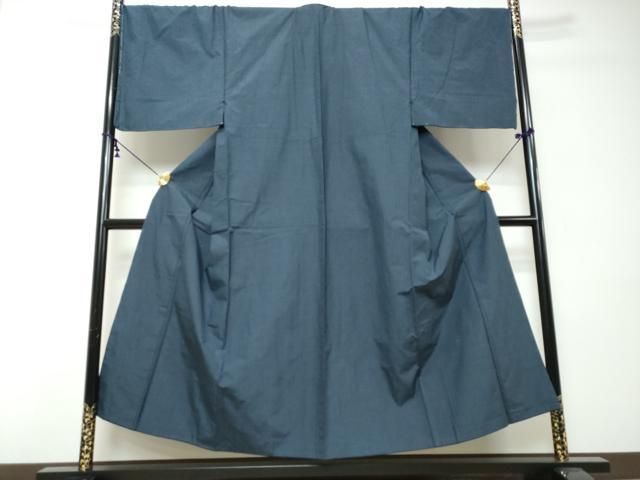 平和屋着物●男性　本場大島紬　アンサンブル　長羽織　抽象文様　キングサイズ　正絹　逸品　DABI9032ud