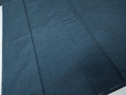 平和屋着物●男性　紬　アンサンブル　長羽織　鉄紺色　キングサイズ　正絹　逸品　未使用　DABI9033ud