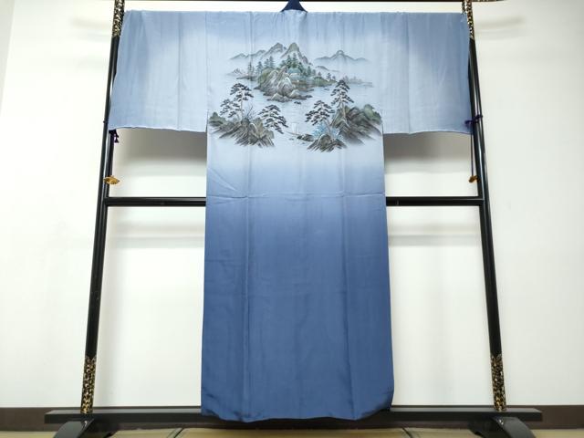 平和屋着物●男性　本場大島紬　アンサンブル・長襦袢セット　長羽織　100亀甲　総詰め　キングサイズ　正絹　逸品　未使用　DABI9034ud
