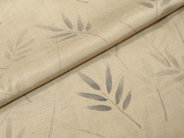 平和屋着物●訪問着　紬地　手書き　枝葉文　正絹　逸品　DABI9040ud