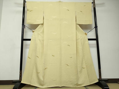 平和屋着物●訪問着　地紋起こし　雪輪文　正絹　逸品　DABI9043ud