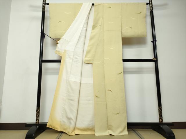 平和屋着物●訪問着　地紋起こし　雪輪文　正絹　逸品　DABI9043ud