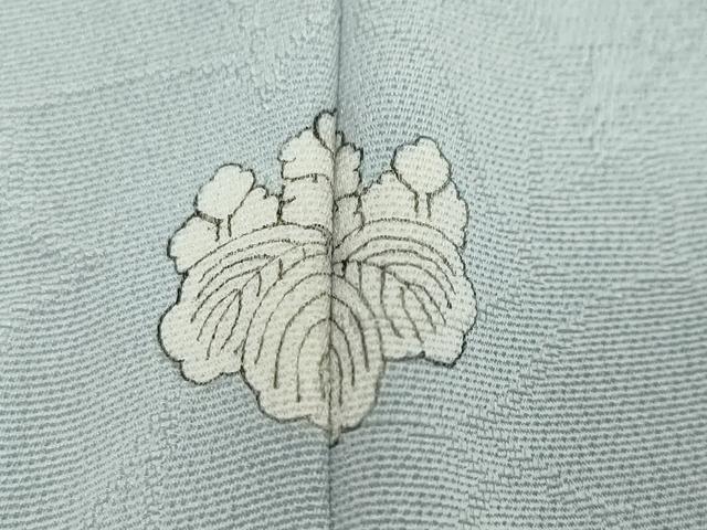 平和屋着物●上質な色無地　舞葉地紋　空色　正絹　逸品　DABI9054ud