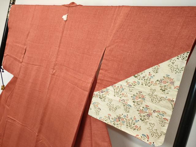 平和屋着物●訪問着　刺繍　草花文　金糸　正絹　逸品　未使用　DABI9059ud