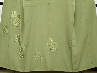 平和屋着物●訪問着　総刺繍　松竹梅　金糸　正絹　逸品　DABI9062ud