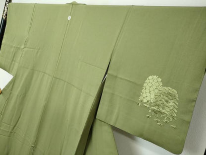 平和屋着物●訪問着　総刺繍　松竹梅　金糸　正絹　逸品　DABI9062ud