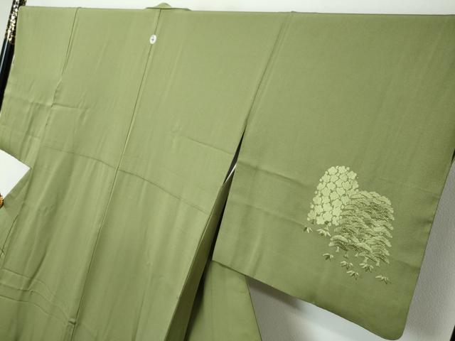 平和屋着物●訪問着　総刺繍　松竹梅　金糸　正絹　逸品　DABI9062ud
